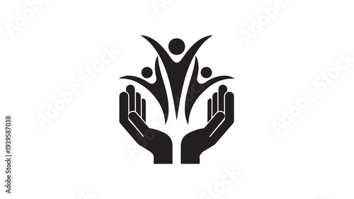 Paw print icons set with black animal footprints and scattered paw marks for playful branding design