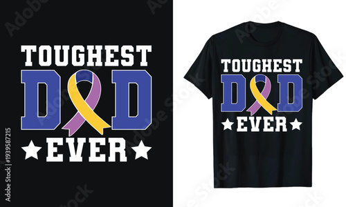 Toughest Dad Ever Bladder Cancer Awareness Shirt – Support & Warrior