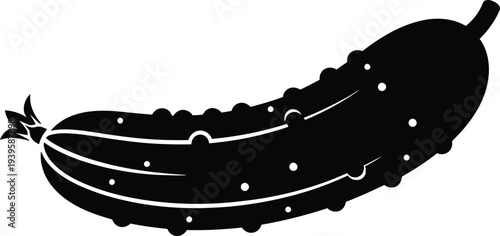 Cucumber silhouette icon.