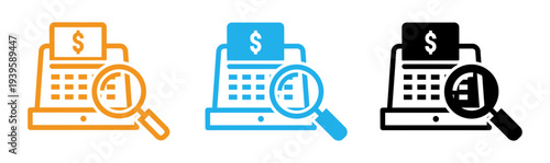 Financial transaction search icons