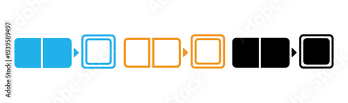 A series of mobile devices with arrows pointing to the right