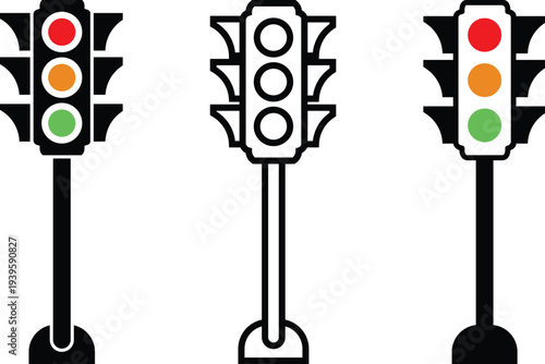 A sequence of traffic light icons illustrates the progression from yellow to red and finally to green high quality professional detailed