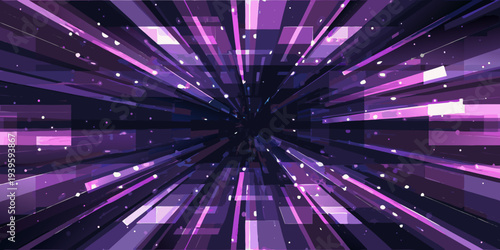 Abstract purple and pink streaks converging to a vanishing point