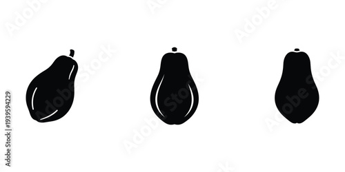 papaya silhouette icon.