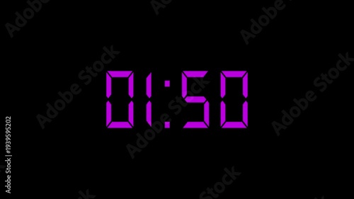 4K countdown animation, 2 minutes displays a timer counting down minutes and seconds.