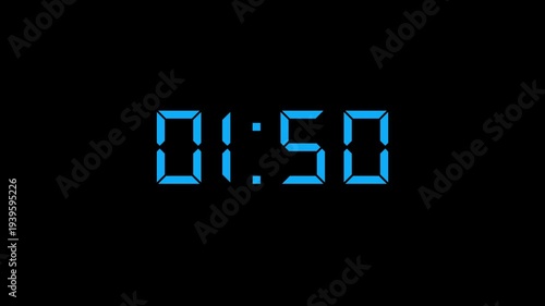 4K countdown animation, 2 minutes displays a timer counting down minutes and seconds.