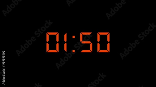 4K countdown animation, 2 minutes displays a timer counting down minutes and seconds.