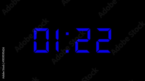 4K countdown animation, 1 minutes 30 seconds displays a timer counting down minutes and seconds.