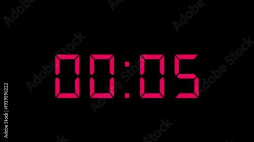 4K countdown animation, 10 seconds  displays a timer counting down seconds