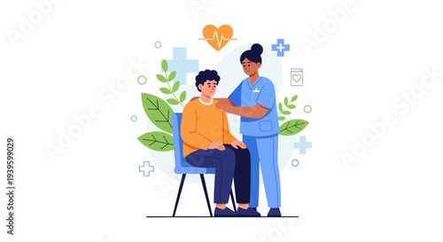 Compassionate Nurse Offering Support and Care to Patient in Modern Healthcare Setting