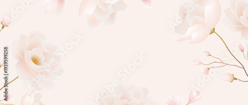 Pastel Pink Flower With Pink Background
