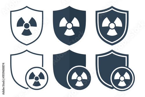 Radiation Protection Shield Icon. Vector Illustration