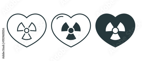 Toxic Love Warning Icon. Dangerous Relationship. Vector Illustration