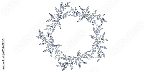 Leaf Octagon Flower frame leaf wreath vector border floral photo frame romantic decoration for wedding anniversary birthday new year newborn mother Christmas valentine winner award congratulations