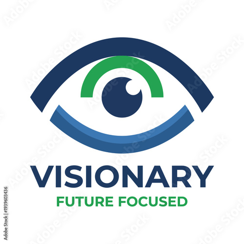 This logo symbolizes a creative and visionary perspective, featuring an eye design that conveys a future-focused approach, making it ideal for tech or consulting brands.