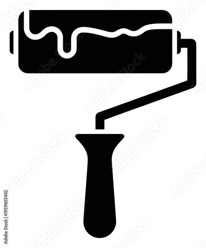 Paint roller used for applying paint to large surfaces efficiently with ease and precision in home improvement projects and decorating tasks