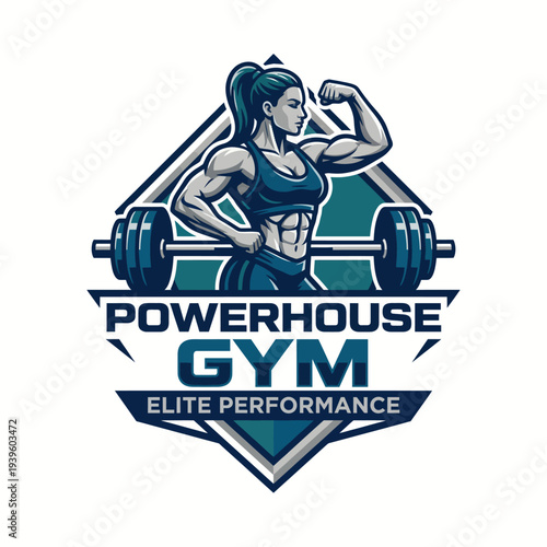 A muscular woman confidently lifts a barbell showcasing strength and determination, embodying the spirit of fitness and empowerment in a gym environment.
