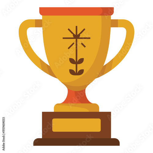 gold cup isolated on white