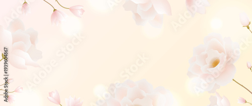 Spring Flower With Pastel Background