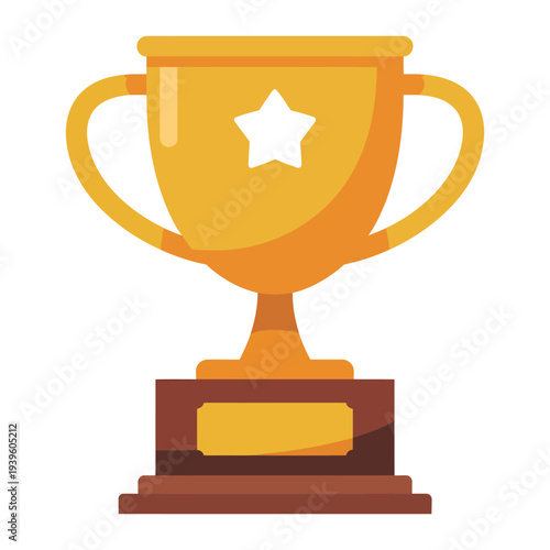 gold cup isolated on white