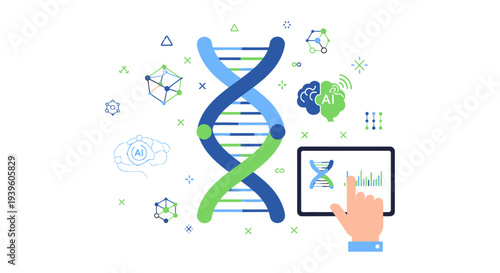 AI and DNA Technology: Genetic Engineering, Bioinformatics & AI Data Analysis for Personalized Medicine & Biotech Research