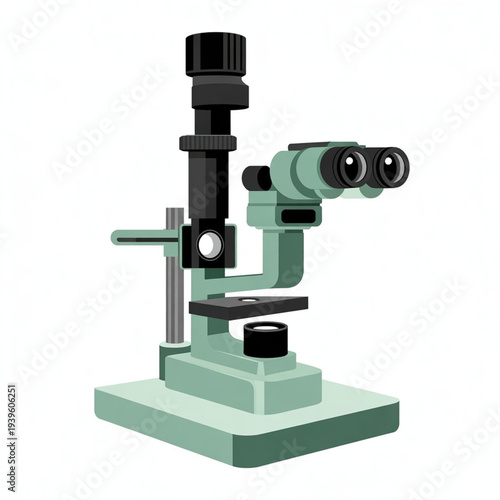 Ophthalmic Slit Lamp Examination Microscope Vector