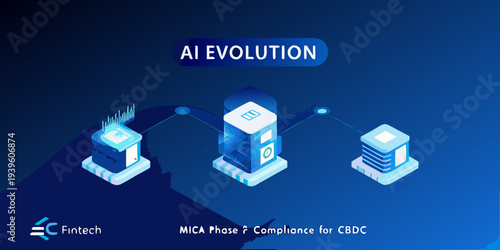 Ai evolution depicting interconnected technology and future financial compliance