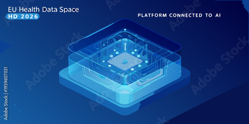 Eu health data space platform connected to ai depicted visually