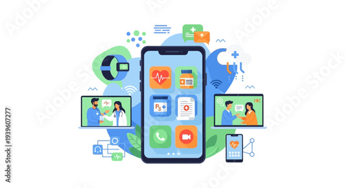 Telemedicine & Mobile Health Ecosystem: Online Doctor, Digital Apps, Wearable Tech & Cloud Data
