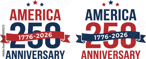 America 250 anniversary logo celebrating two and a half centuries