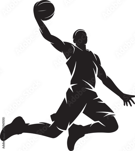 basketball player dunking