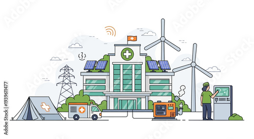 Sustainable Hospital Energy & Emergency Infrastructure: Solar, Wind, Generator Power for Modern Healthcare