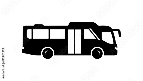 Vector silhouette of a city bus