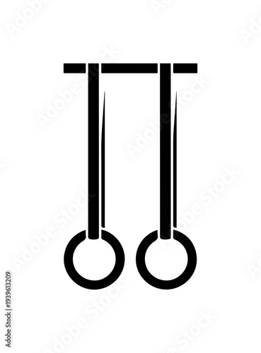Vector illustration of two gymnastic rings