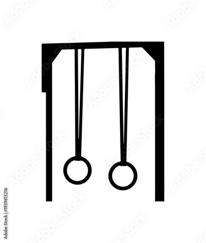 Vector gymnastics rings icon