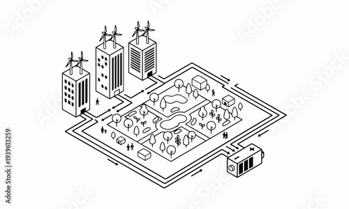 Sustainable Smart City Concept with Wind Energy and Battery Storage System