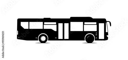 Vector silhouette of a city bus