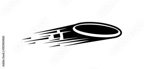 Vector frisbee icon in motion