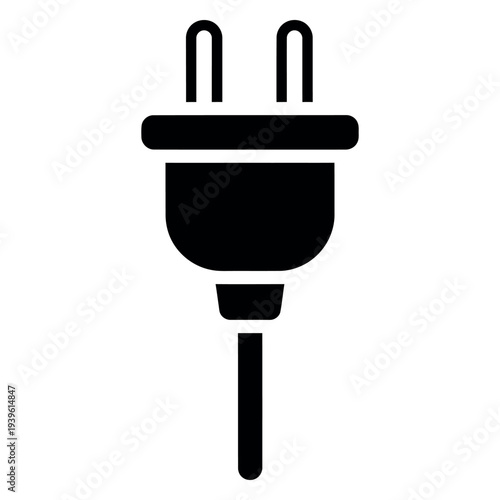 Black electrical plug power