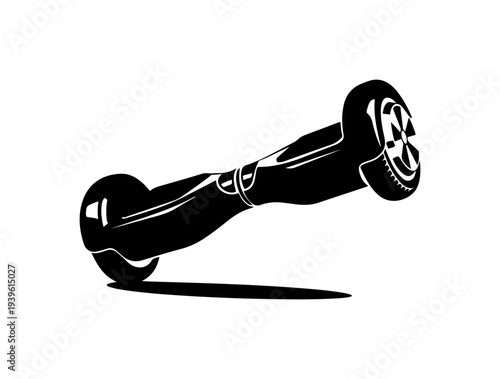 Vector illustration of a black hoverboard