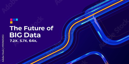 Abstract digital network with text highlighting big data technology