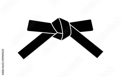 Black belt icon vector