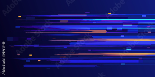 Abstract digital artwork featuring layered rectangular shapes in cool tones