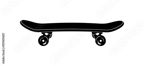 Vector black skateboard icon