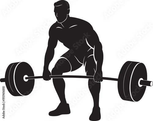 muscular man lifting weight