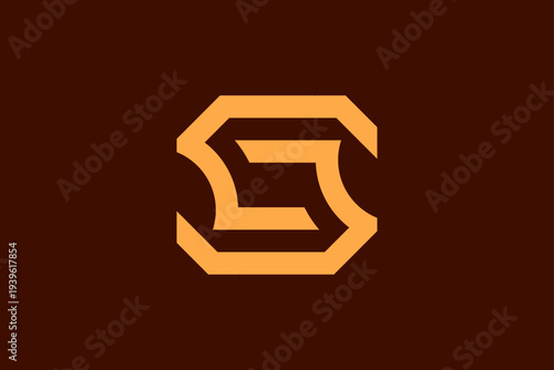 Elegant lettermark S logo with geometric curves and bold symmetrical structure. A refined monogram symbol conveying luxury, style, and sophistication, ideal for fashion, jewelry, or premium brands.