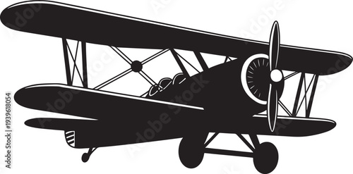 Vintage airplane silhouette