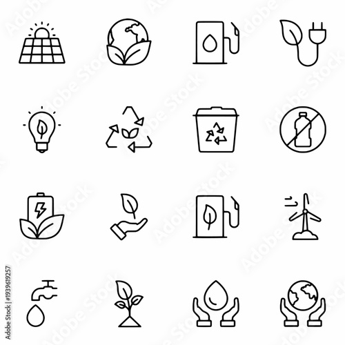 set of icons Ecology