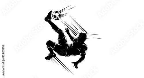 A dynamic illustration of a person in mid air performing a skateboarding trick