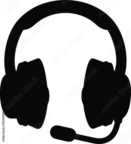 call center headset icon for customer service support
